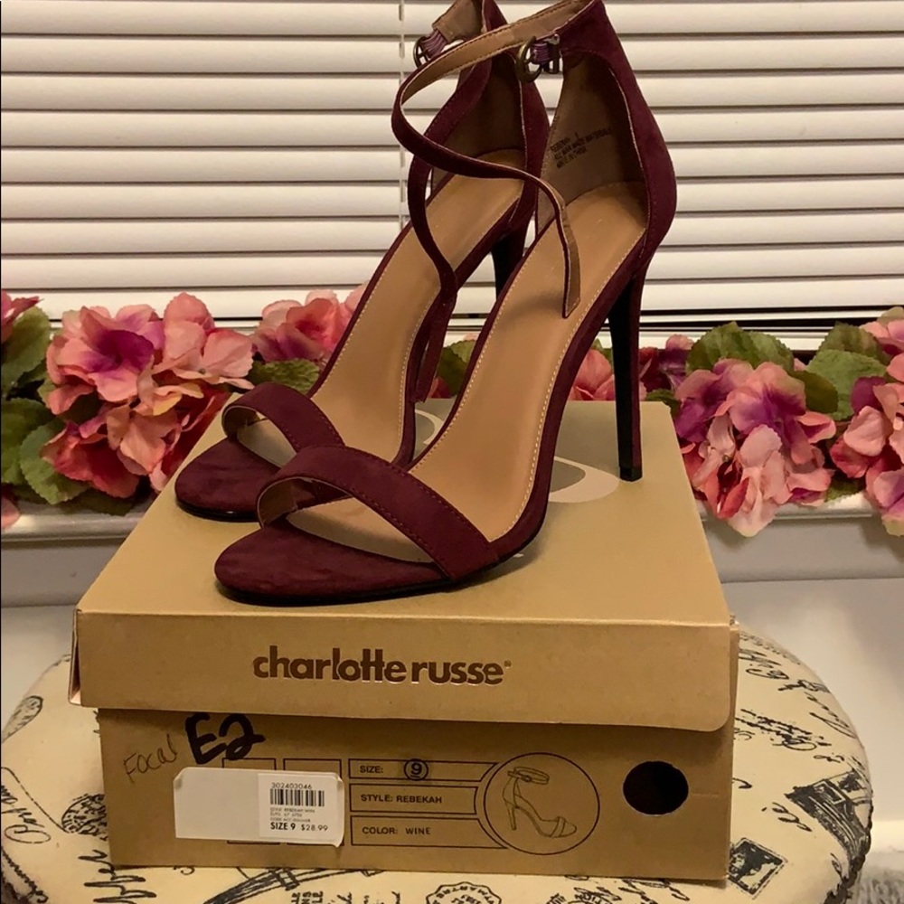 Maroon high heel Sandals